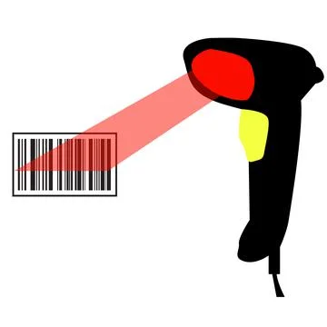 Barcode scanner on white background. Scanner sign. barcode scanner stock Stock Illustration