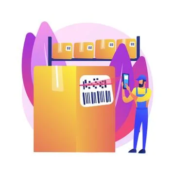 Barcode scanning abstract concept vector illustration. Stock-Illustration