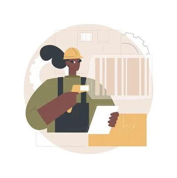 Barcode scanning abstract concept vector illustration. 스톡 일러스트