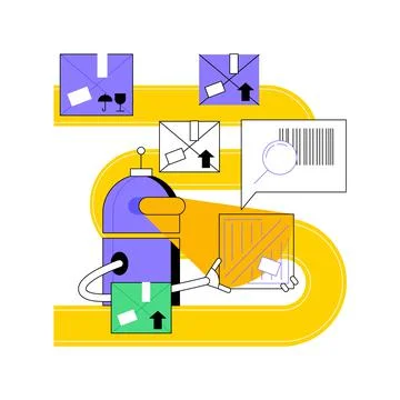 Barcode scanning abstract concept vector illustration. Stock Illustration