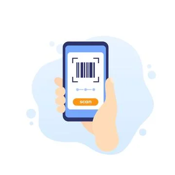 Barcode scanning app vector icon 스톡 일러스트