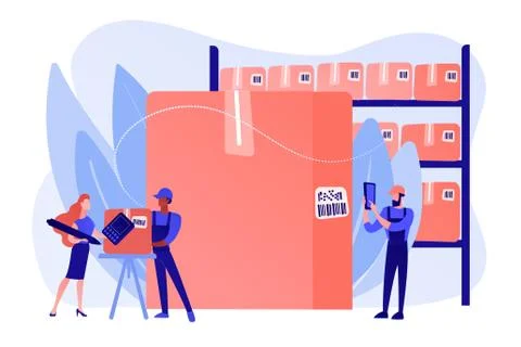 Barcode scanning concept vector illustration Stock-Illustration