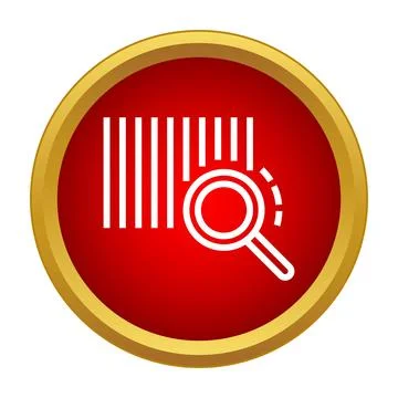 Barcode scanning icon identifying product information Stock Illustration