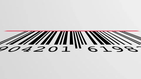 Barcode scanning process Stockbeeldmateriaal 62736822