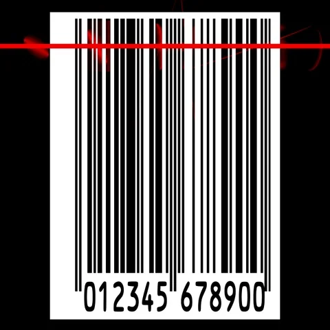 Barcode Scanning.  Scanning bar code Stock Footage 69426884