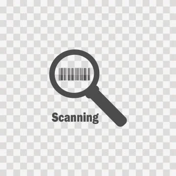 Barcode search vector icon on transparent background. Stock Illustration