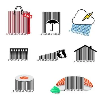 Barcode set icons Barcode set icons, vector Eps10 illustration. Copyright:... Stock Photos