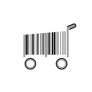 Barcode Shopping Cart Stock Illustration