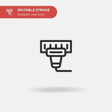 Barcode Simple vector icon. Illustration symbol design template for web mobil Stock Illustration