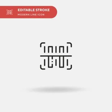 Barcode Simple vector icon. Illustration symbol design template for web mobil Stock Illustration