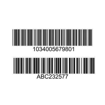 Barcode square label on white background Stock Illustration