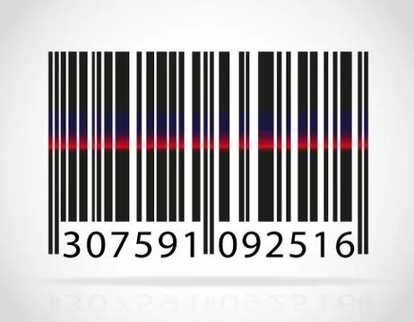 Barcode with the strip from the laser vector illustration Stock-Illustration