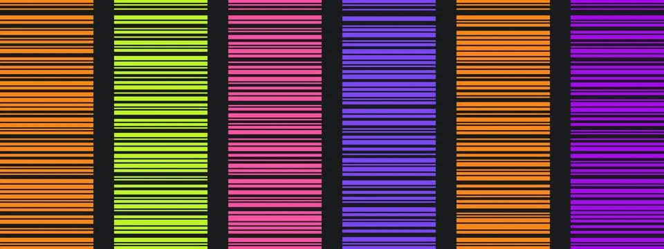 Barcode strip pattern set. Geometric variation of thin and thick lines. Sim.. 스톡 일러스트