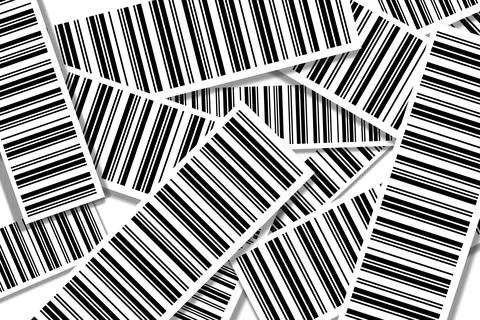 Barcode Stripes Abstract Art Background Stock Illustration