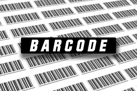 Barcode Stripes in Perspective Abstract Art Background Stock Illustration