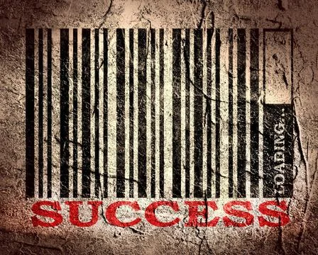 Barcode with success text and loading bar vintage business relative abstra... Stock-Fotos