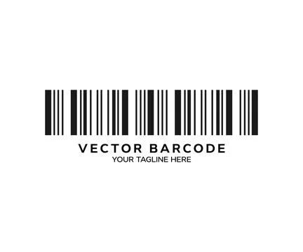 Barcode symbol. Bar code icon template logo design. Stock Illustration