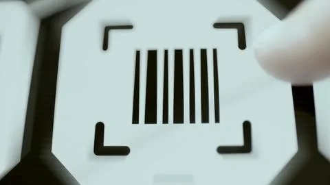Barcode symbol enclosed by four scanning corners Stock Photos