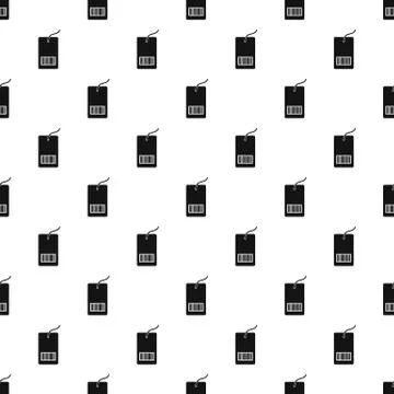 Barcode tag pattern, simple style Stock-Illustration