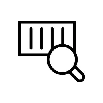 Barcode thin line icon Stock Illustration
