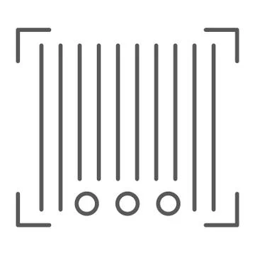 Barcode thin line icon, scanner and identification, code sign, vector graphics Stock-Illustration