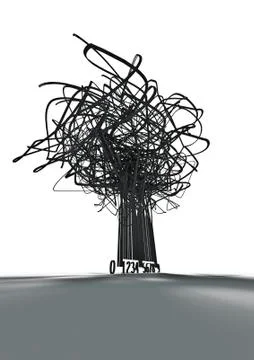 Barcode tree Illustrazione stock