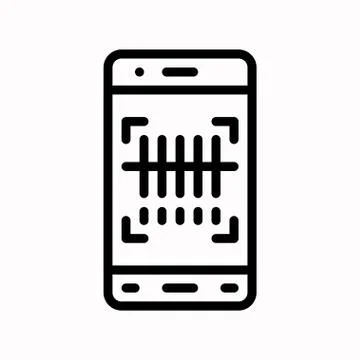 Barcode vector, Black friday related line icon 스톡 일러스트