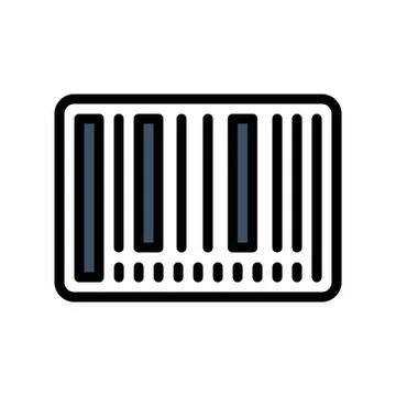 Barcode vector, Black friday related filled icon Illustrazione stock