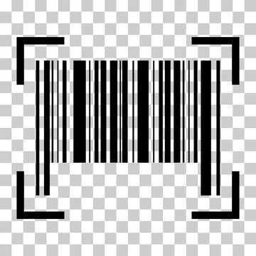 Barcode vector icon. Bar code for web flat design. Isolated illustration Illustrazione stock