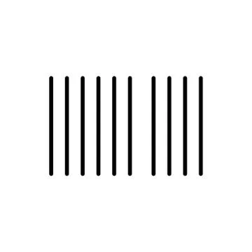 Barcode vector icon. Black and white barcode illustration. Outline linear icon. Illustrazione stock