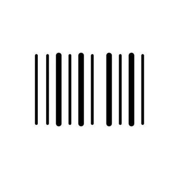 Barcode vector icon. Black and white barcode illustration. Solid linear icon. Stock Illustration