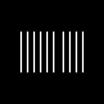 Barcode vector icon. Black and white barcode illustration. Outline linear icon. Stockillustratie