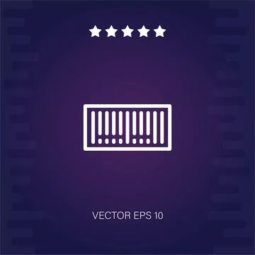 Barcode vector icon Illustrazione stock