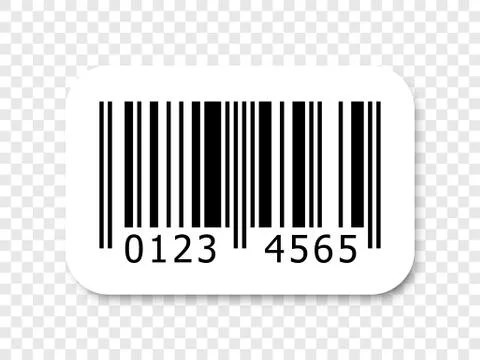 Barcode vector icon with numbers or bar code scan label for product price sti Stock-Illustration