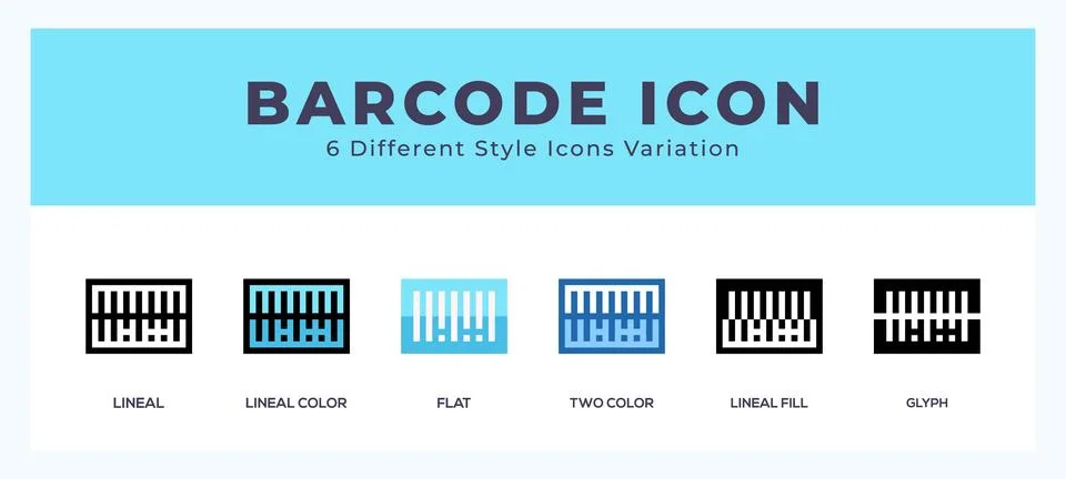 Barcode vector icons designed. icon symbol set. Illustrazione stock