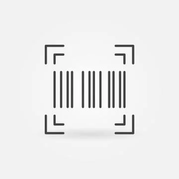 Barcode vector linear icon or design element 스톡 일러스트
