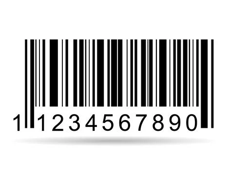 Barcode vector shadow icon. Bar code for web flat design. Isolated illustrati Illustrazione stock
