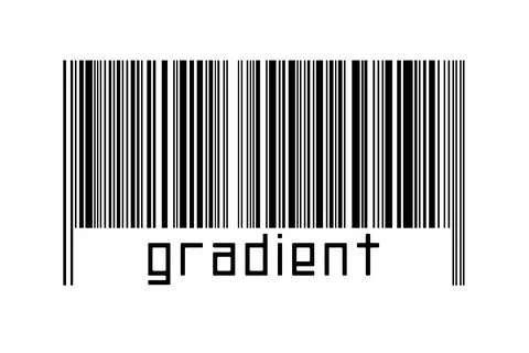 Barcode on white background with inscription gradient below Illustrazione stock