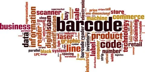 Barcode word cloud Stock Illustration