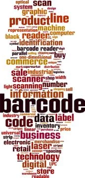 Barcode word cloud Stock Illustration