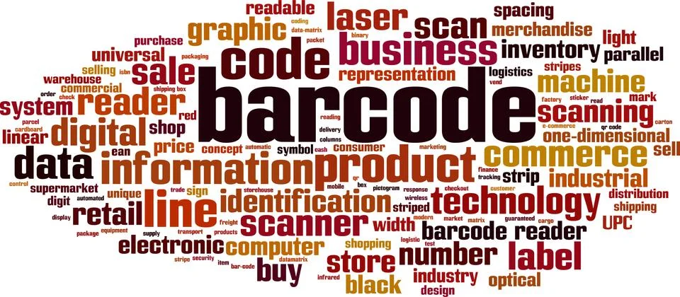 Barcode word cloud Stock-Illustration
