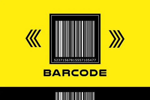 BarCode Yellow Poster Stock Illustration