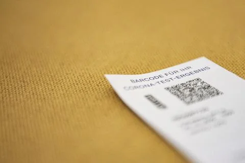 Barcode for your Corona test result Foto stock