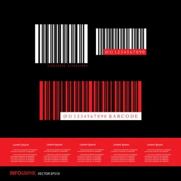 Barcodes numbers scanning price 스톡 일러스트