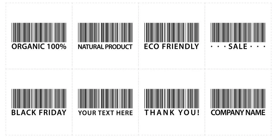 Barcodes vector set. Stock Illustration
