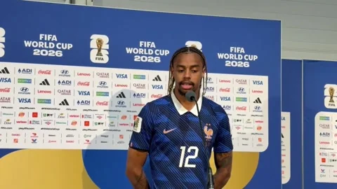 Barcola: "We will do everything possible to help Mbappé score", Nueva York, US - 库存影片 337594306