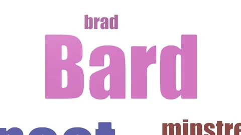 Bard Tag Cloud Animated Isolated On White Video stock 103656034