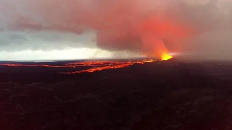 Bardarbunga volcano eruption (ICELAND) Video stock 47137288