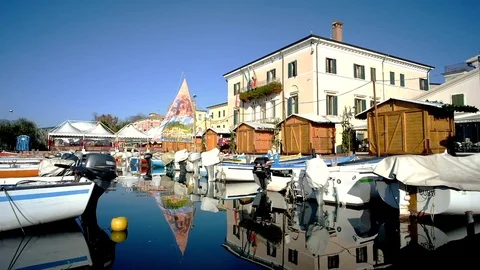 Bardolino harbor Stock Footage 70913587