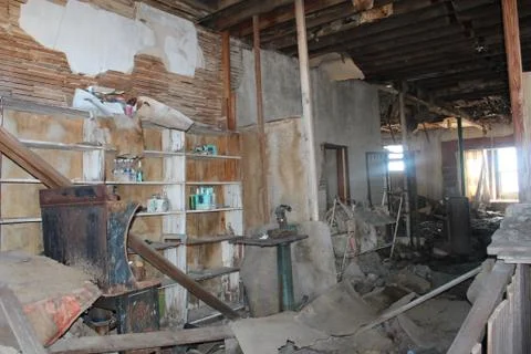 Bare Bones of a Store 스톡 사진